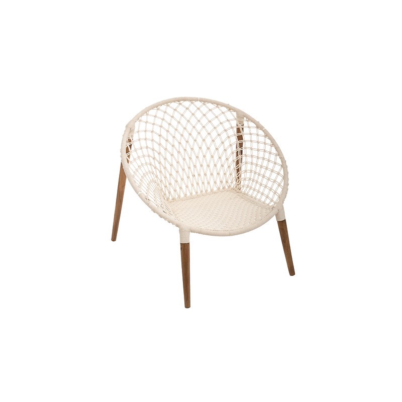 Fauteuil Raina macramé blanc Fauteuil Raina macramé blanc