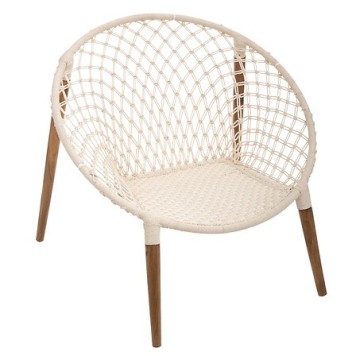 Fauteuil Raina macramé blanc