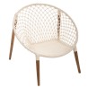 Fauteuil Raina macramé blanc