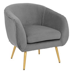 Fauteuil Solaro velours gris