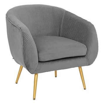 Fauteuil Solaro velours gris