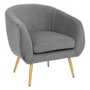 Fauteuil Solaro velours gris