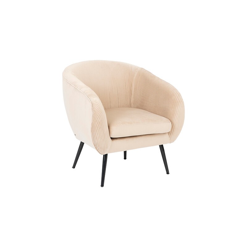 Fauteuil Solaro velours beige Fauteuil Solaro velours beige