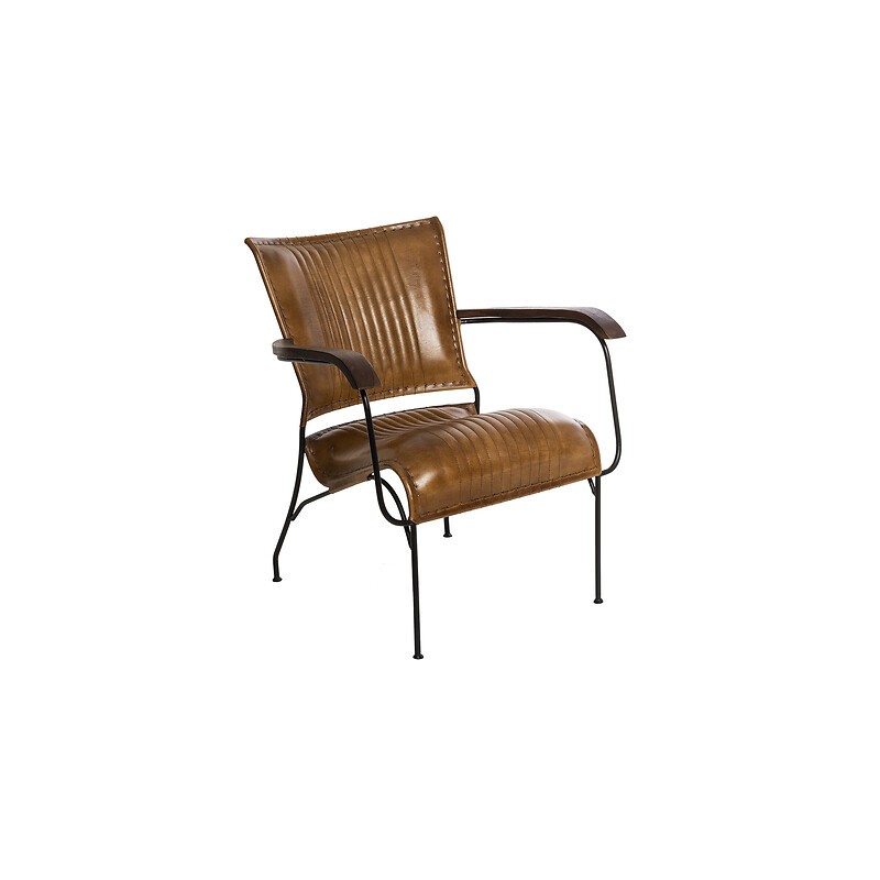 Fauteuil Hoper cuir cognac Fauteuil Hoper cuir cognac