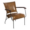Fauteuil Hoper cuir cognac