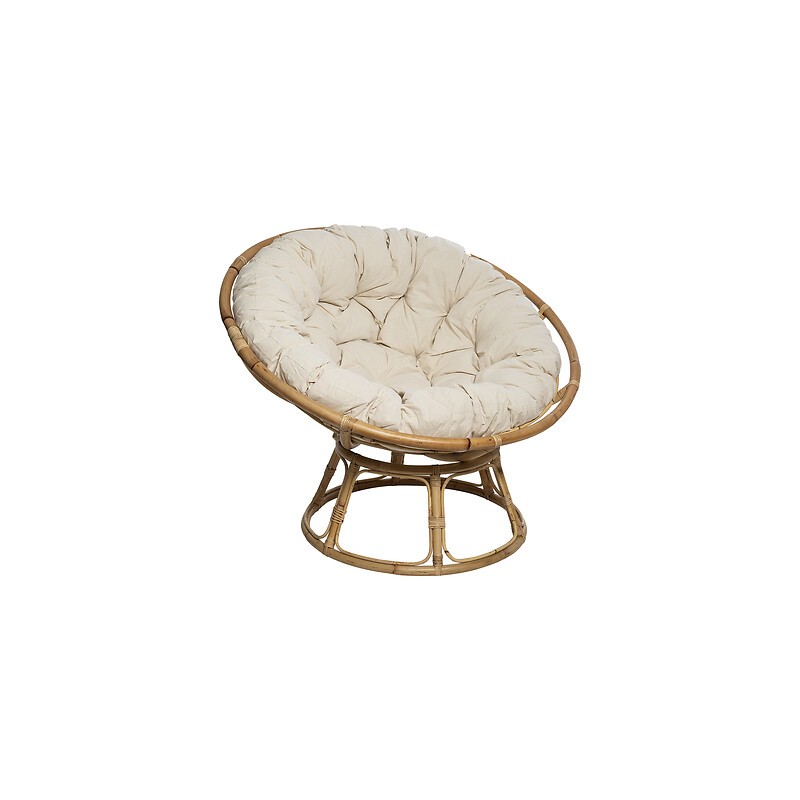 Fauteuil Papasan rotin seram blanc Fauteuil Papasan rotin seram blanc
