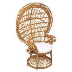 Fauteuil Takta rotin blanc