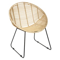Fauteuil Laora rotin naturel