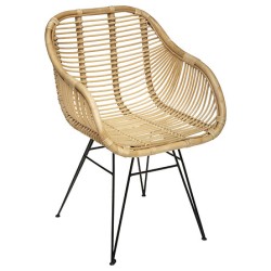 Fauteuil Koeta rotin naturel