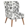 Fauteuil Chiara velours noir et blanc