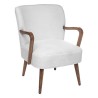 Fauteuil avec accoudoirs Chiara bouclette blanc