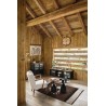Fauteuil avec accoudoirs Chiara bouclette blanc
