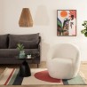 Fauteuil Romi bouclette blanc