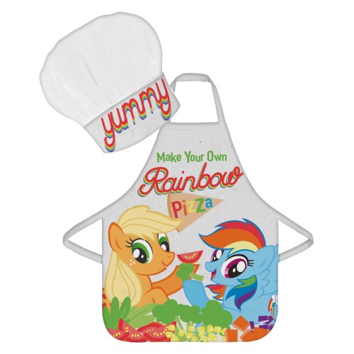My Little Pony Rainbow Pizza  children's apron 2-piece set