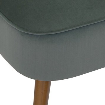 Fauteuil IRINA velours pieds bois 78 x 72 71 cm Vert Céladon