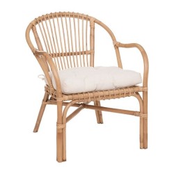 Fauteuil Neta rotin blanc