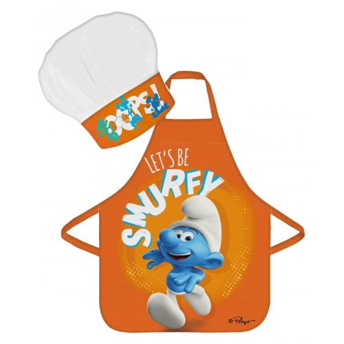 Smurfs Oops  children's apron 2-piece set