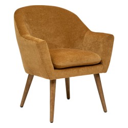 Fauteuil Sinel chenille ocre