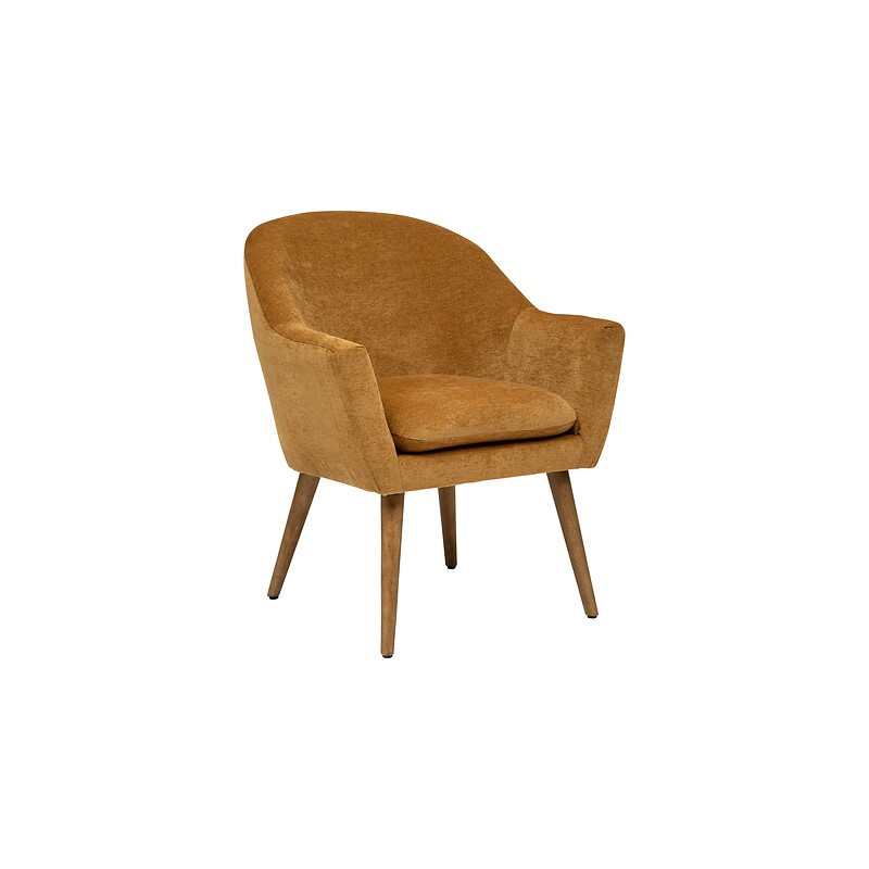 Fauteuil Sinel chenille ocre Fauteuil Sinel chenille ocre