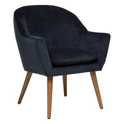 Fauteuil Sinel chenille bleu