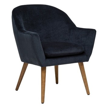 Fauteuil Sinel chenille bleu