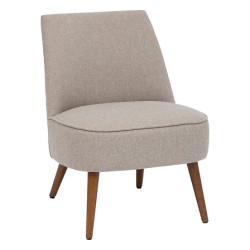 Fauteuil tissu beige 57x70x74 cm
