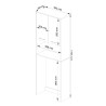 Meuble machine a laver 2 portes Marron Bl4 étagères 64x30x180 cm
