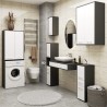 Meuble machine a laver 2 portes 4 étagères 180X64X30 cm Gris / Blanc
