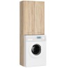 Meuble machine a laver 2 portes 4 étagères 180X64X30 cm Bois sonoma