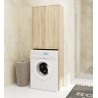 Meuble machine a laver 2 portes 4 étagères 180X64X30 cm Bois sonoma