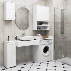 Meuble machine a laver 64x50x98 Cm 1 Étagère Blanc
