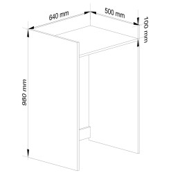 Meuble machine a laver 64x50x98 Cm 1 Étagère Bois sonoma