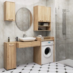 Meuble machine a laver 64x50x98 Cm 1 Étagère Bois sonoma