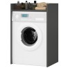 Meuble machine a laver 64x50x98 Cm 1 Étagère Gris anthracite