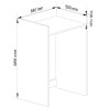 Meuble machine a laver 64x50x98 Cm 1 Étagère Gris anthracite