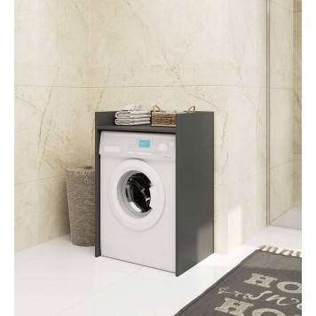 Meuble machine a laver 64x50x98 Cm 1 Étagère Gris anthracite