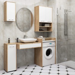 Meuble machine a laver 64x50x98 Cm 1 Étagère Bois