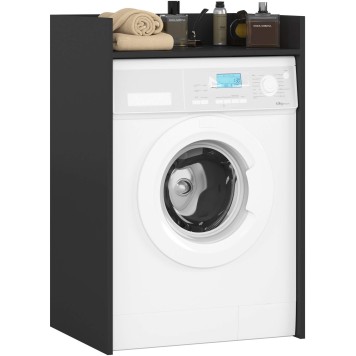 Meuble machine a laver  64x50x98 Cm  1 Étagère  Noir