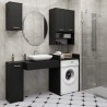 Meuble machine a laver  64x50x98 Cm  1 Étagère  Noir