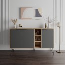 Buffet Bas 3 Portes Et 3 Étagères  142cm