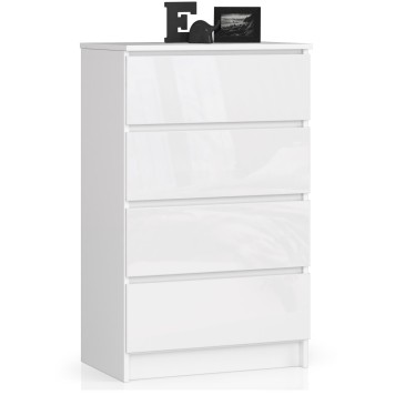 KOMODA K60 4SZ CLP BIAŁY POŁYSK