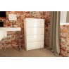 Commode LOLA 4 Tiroirs 60x99x40 cm Blanc brillant