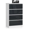 KOMODA K60 4SZ CLP GRAFIT POŁYSK