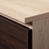 Buffet Commode LOUISA 8 Tiroirs Façade Brillant 120x40x99 Cm