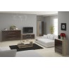 Buffet Commode LOUISA 8 Tiroirs Façade Brillant 120x40x99 Cm