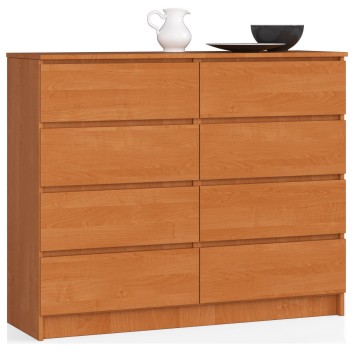Buffet LOUISA 8 Tiroirs Façade Brillant 120x40x99 Cm