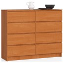 Buffet LOUISA 8 Tiroirs Façade Brillant 120x40x99 Cm