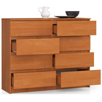 Buffet LOUISA 8 Tiroirs Façade Brillant 120x40x99 Cm