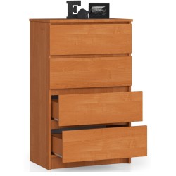 Commode LOLA 4 Tiroirs 60x99x40 cm Marron