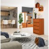 Commode LOLA 4 Tiroirs 60x99x40 cm Marron